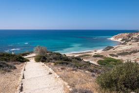 magnificent ocean scenery with beach