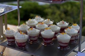 cream dessert in a glass