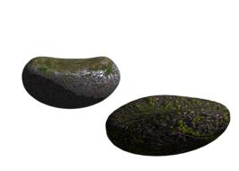 3d models of the stones in light, at white background, clipart