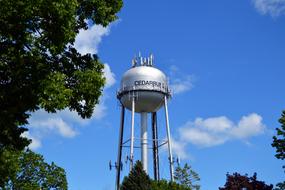 Water Tower at blue sky