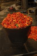 ripe crop of peppers