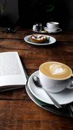 sweet coffee on the desktop