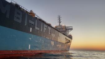 Ship in Sea Marine
