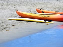 Kayak by Ocean beach