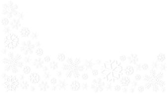 decorative snowflakes on white background