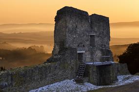 ruins of a building in an abandoned place