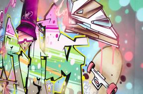 Graffiti Wall pink art