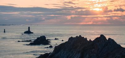 Sea rocks at the Sunset