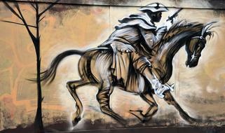 Rider graffiti on the wall