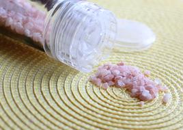 pink salt in a jar