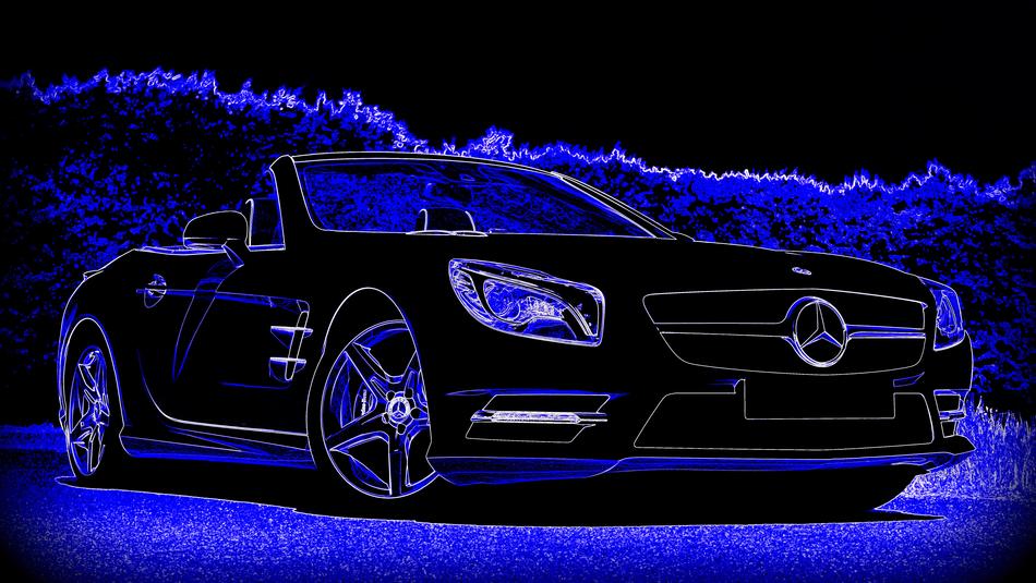 car in purple tons
