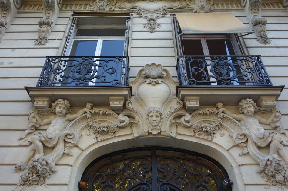 Beautiful, decorated architecture in Paris, France
