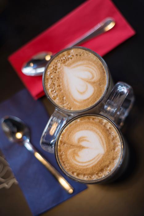 cappuccino with pattern