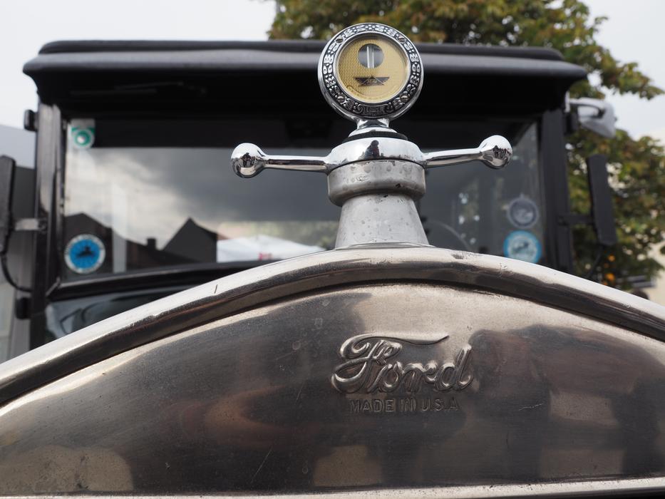vintage sign on the car