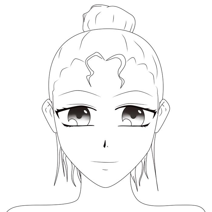 Artwork Drawing Female anime face