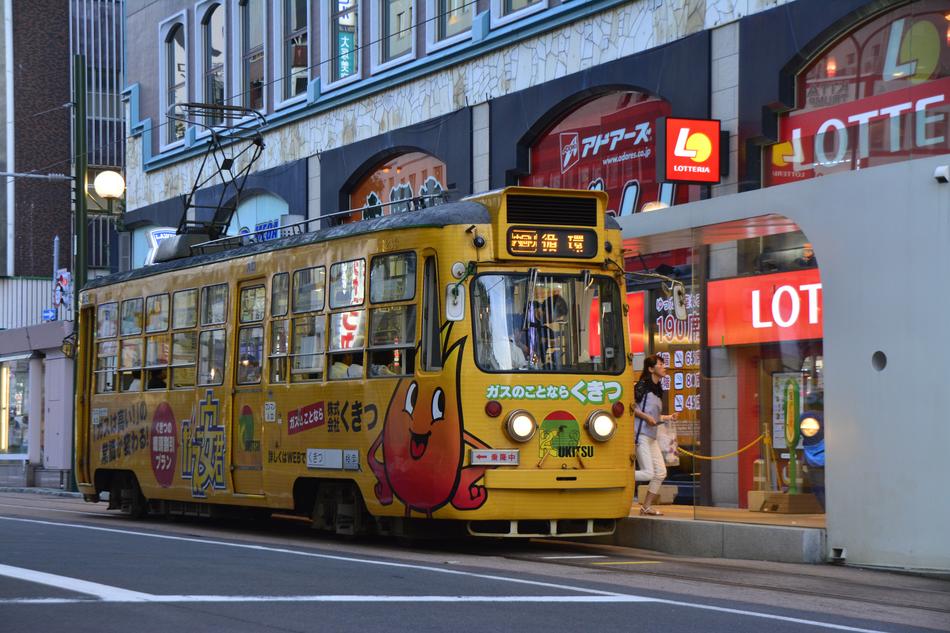 yellow train in the city