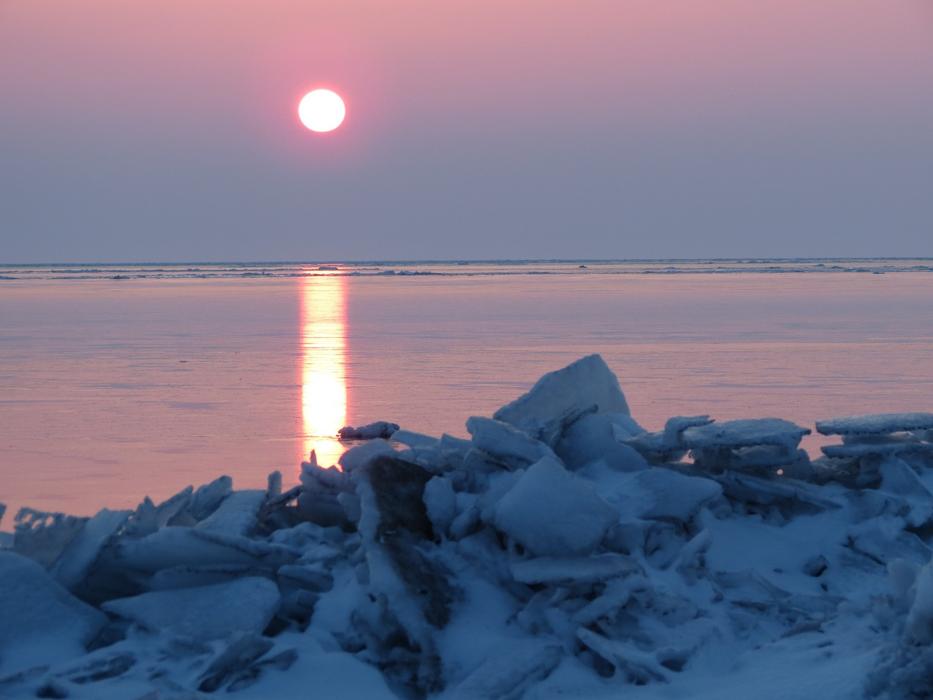 Sea in Sunset Evening