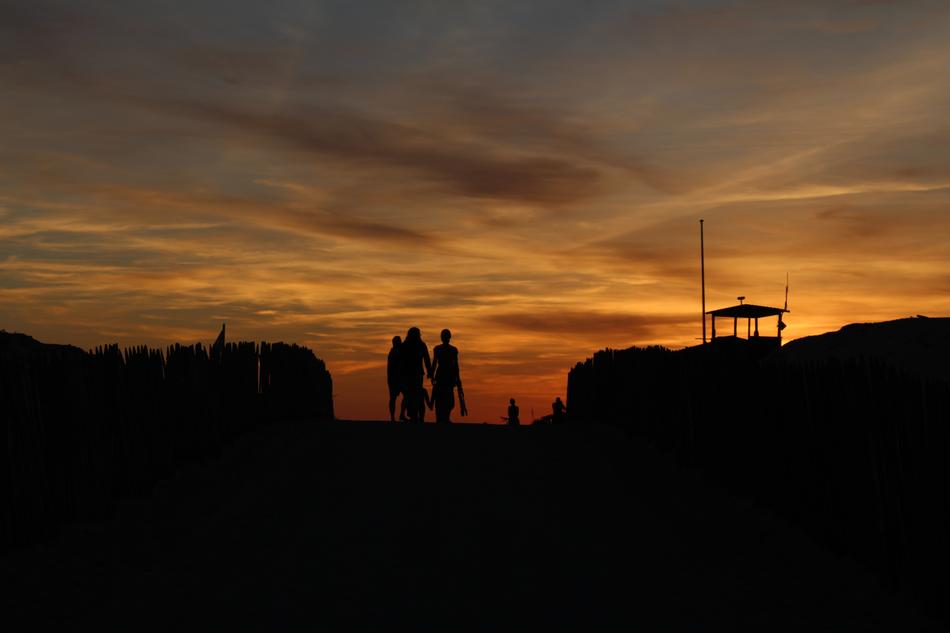 Backlighting Sunset at sky