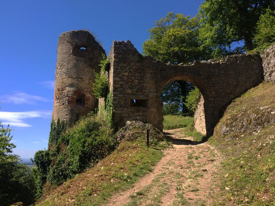 landscape of Ferrette Alsace Castle
