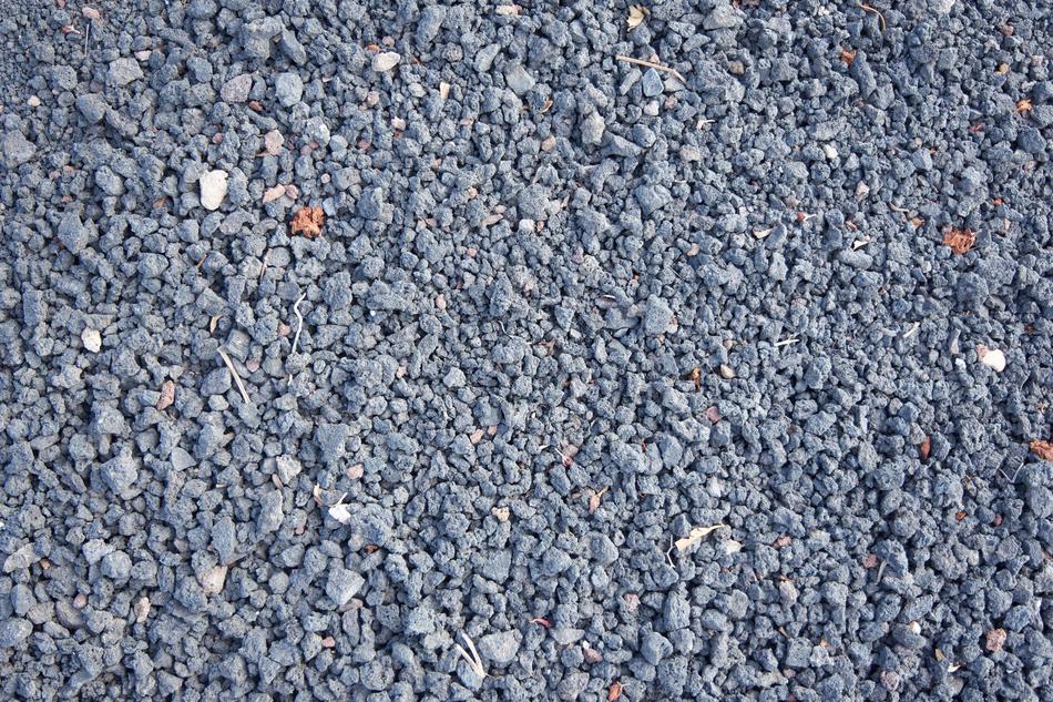 Texture of the ground with lava stone pebbles