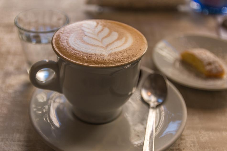 sweet foamy hot coffee