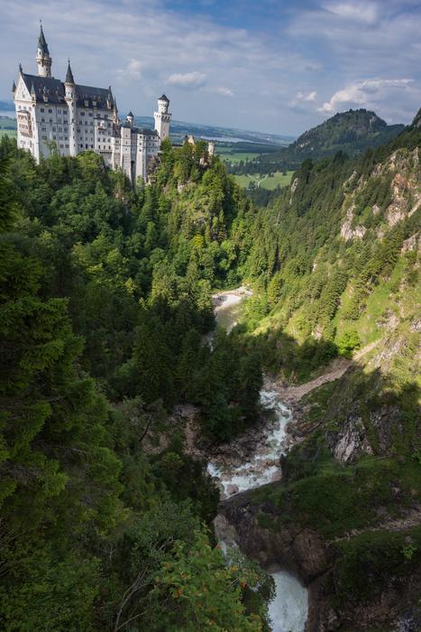 landscape with a beautiful castle in the distance