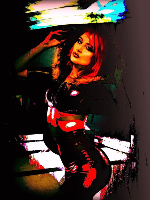 latex model fashion woman young
