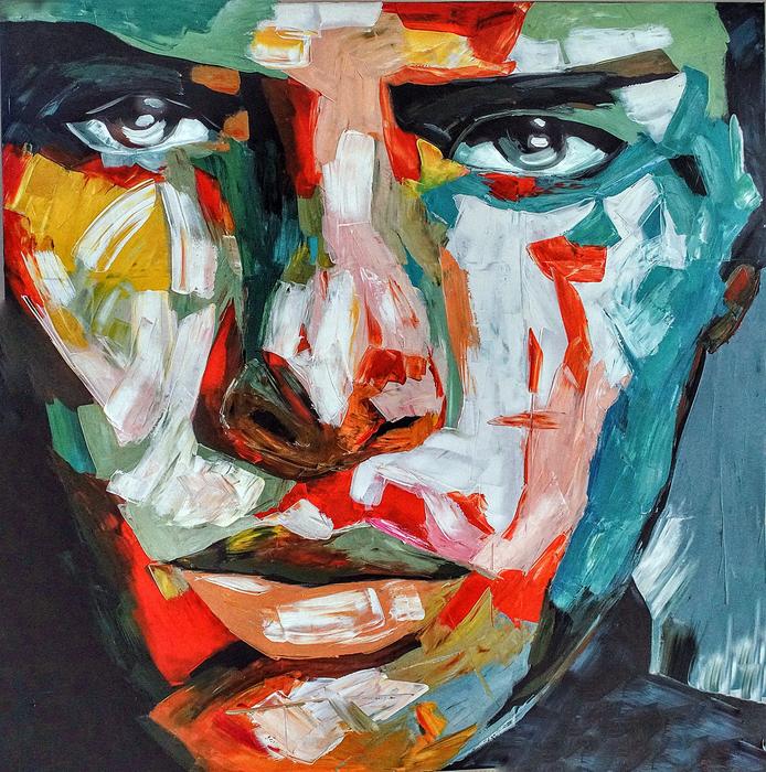 colorful Art of Male face