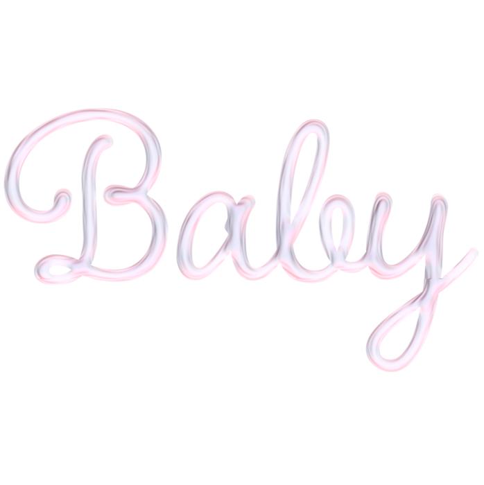 baby as a inscription on a white background