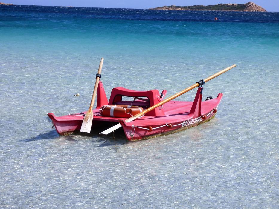 Lifeboat Sea in Sardinia