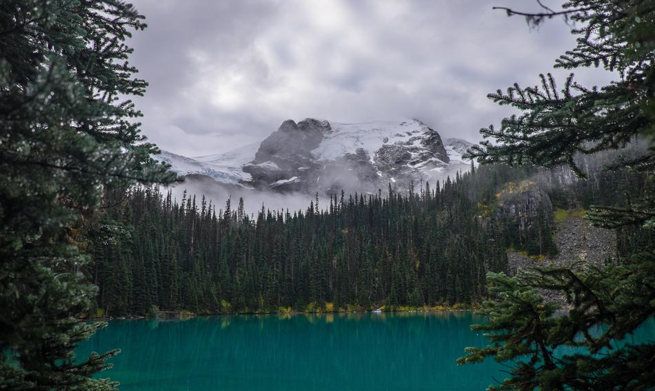 clouds mountains trees trees lake