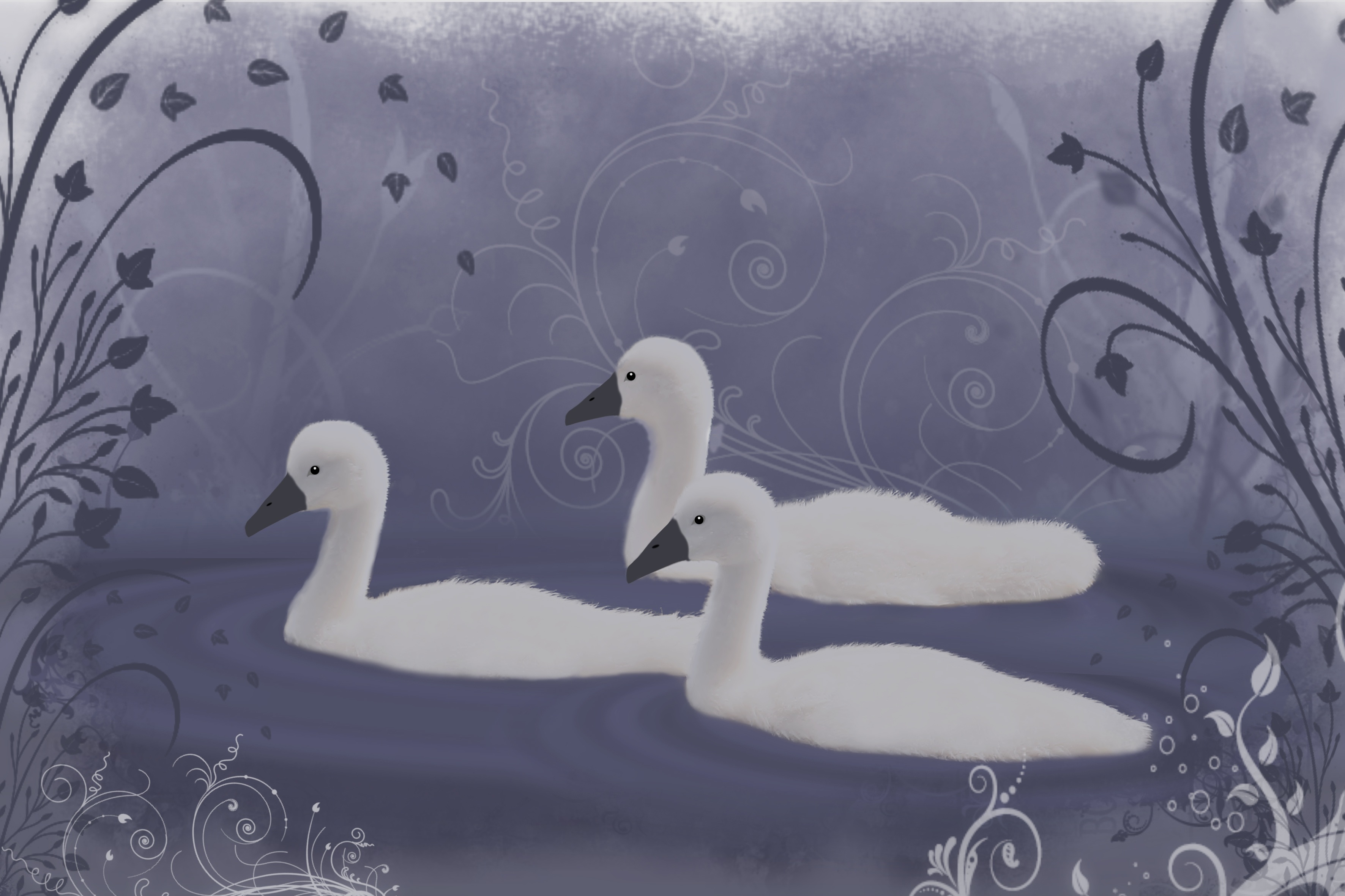 Лебедь Лебединое озеро рисунок