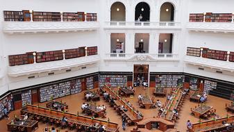 Beautiful State Library of Victoria in Australia