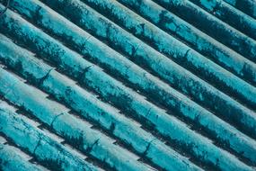 blue roof texture, close-up