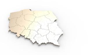 Poland Province Districts as a 3d model