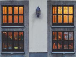 Architecture Building orange windows