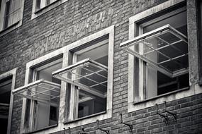 Facade Window Architecture black and white