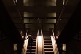 Architecture stairs at night