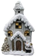 ceramic House Santa Christmas Decoration