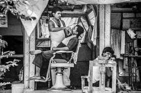 Black And White Barbershop