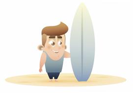man surf brown drawing