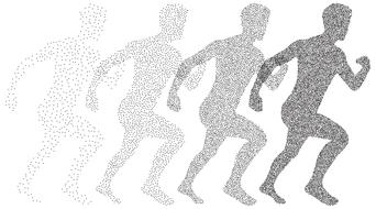 clipart of man running silhouettes