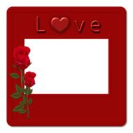 frame love roses red