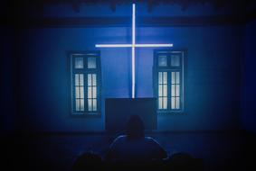 Light Cross Blue window
