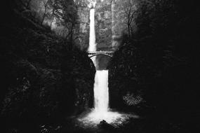 rock waterfall view