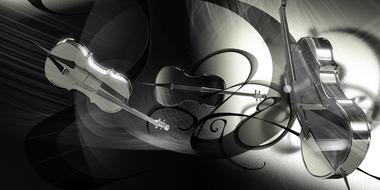cello music concert banner black and white