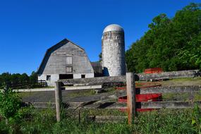 Barn Silo Agriculture in countryside