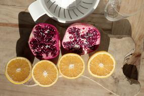 citrus sweet with pomegranate