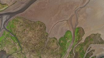 water with green patterns