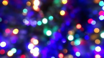 Colorful and beautiful Christmas bokeh lights at background